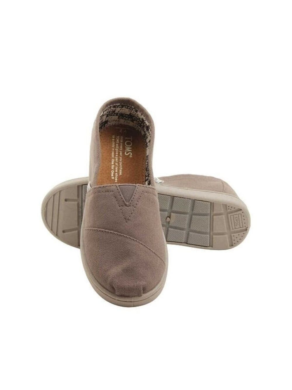 Kids Toms Classic Ash Canvas Slip On Shoes Y 4.5 US!